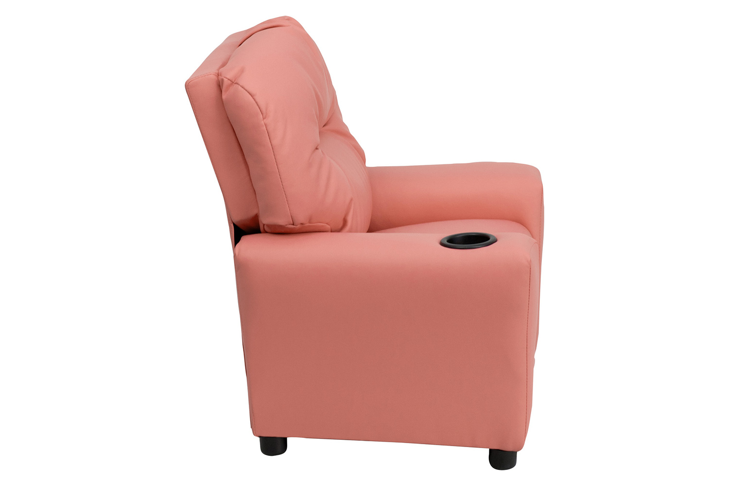 BLNK Chandler Vinyl Contemporary Kids Recliner with Cup Holder - Pink