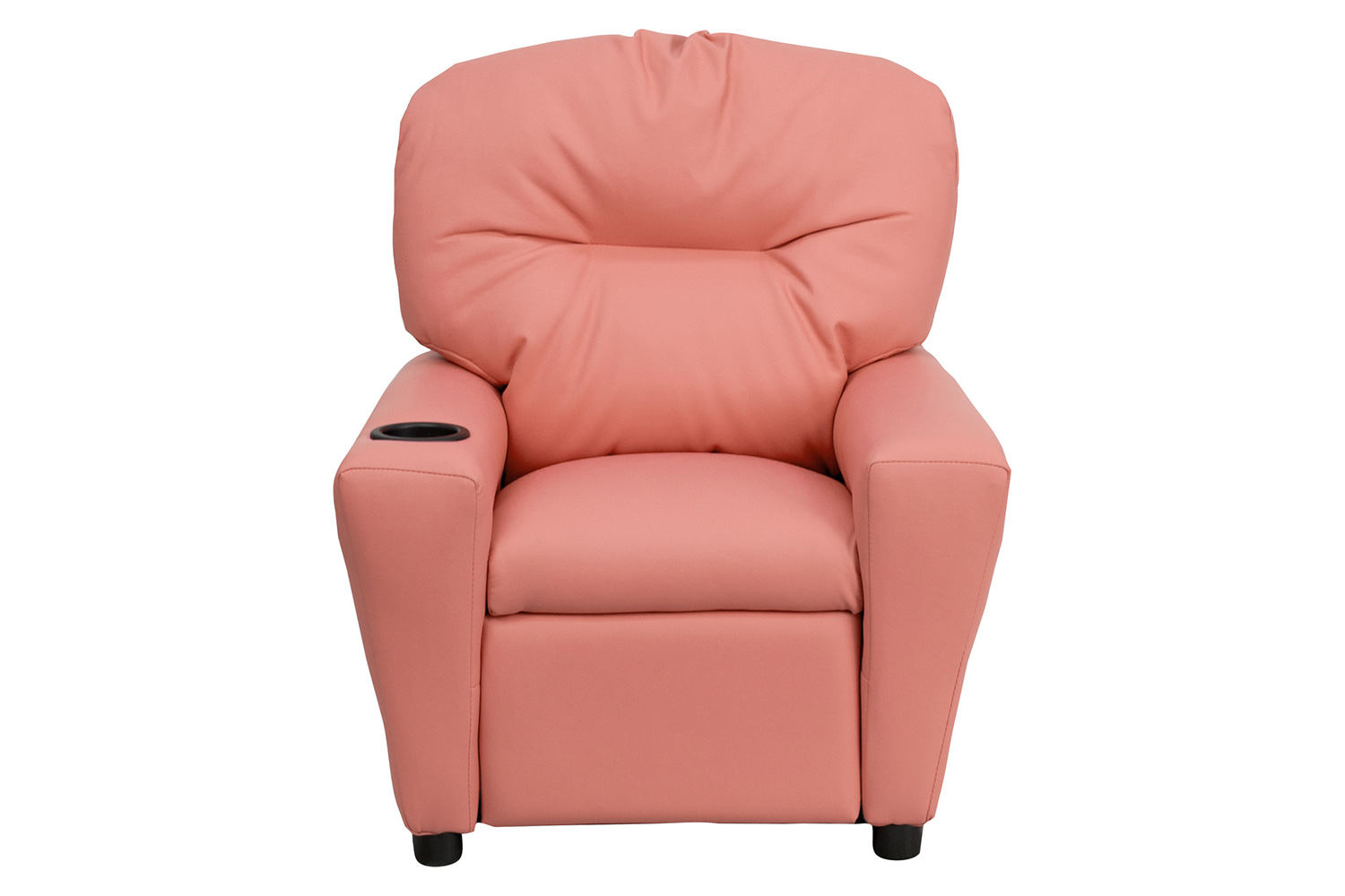 BLNK Chandler Vinyl Contemporary Kids Recliner with Cup Holder - Pink