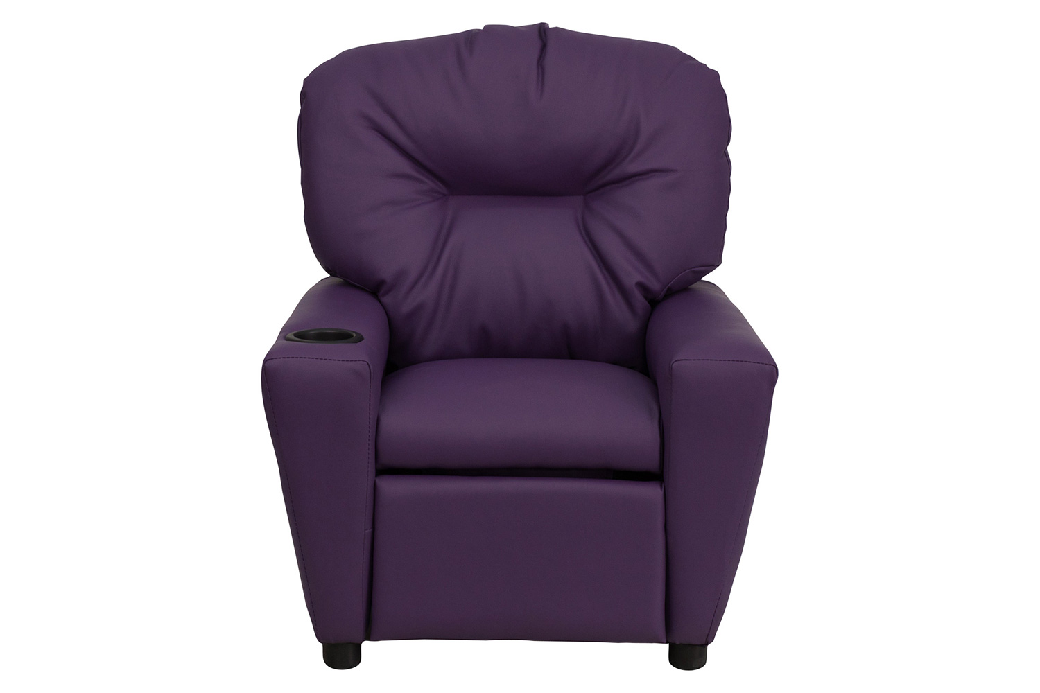 BLNK Chandler Vinyl Contemporary Kids Recliner with Cup Holder - Purple