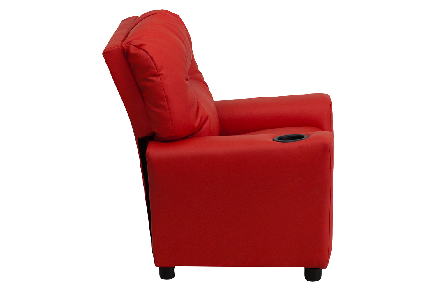 BLNK Chandler Vinyl Contemporary Kids Recliner with Cup Holder - Red