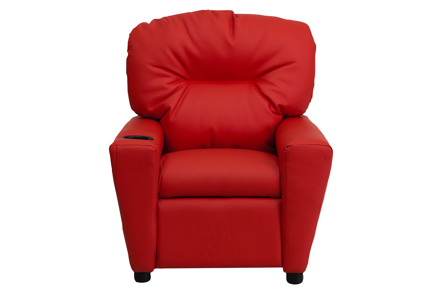 BLNK Chandler Vinyl Contemporary Kids Recliner with Cup Holder - Red