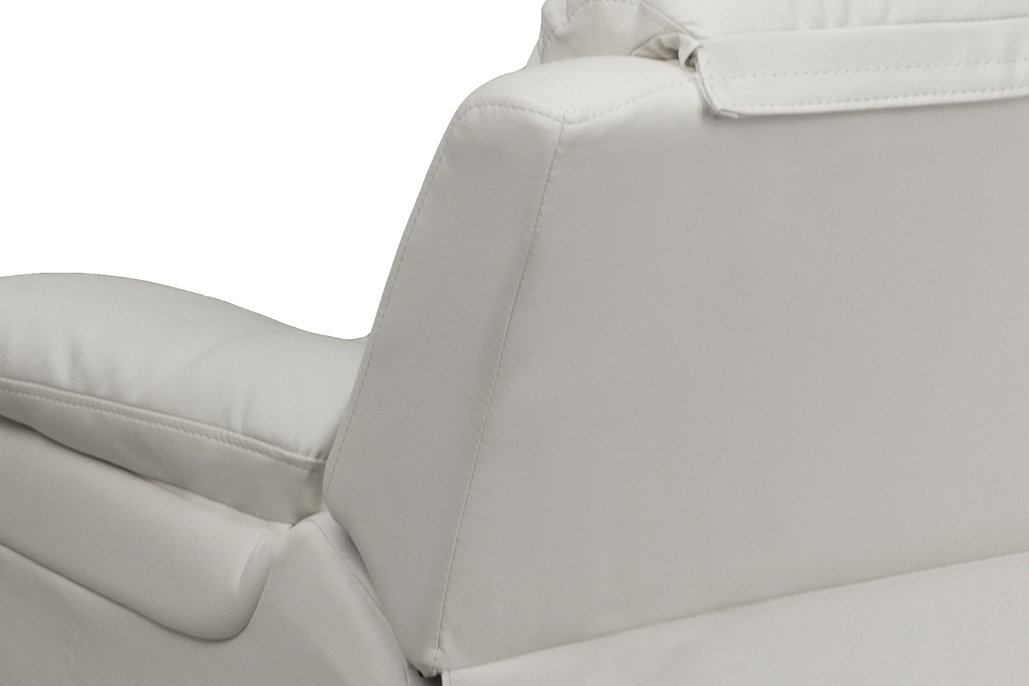 BLNK™ Charlie Deluxe Vinyl Padded Contemporary Kids Recliner with Storage Arms - White