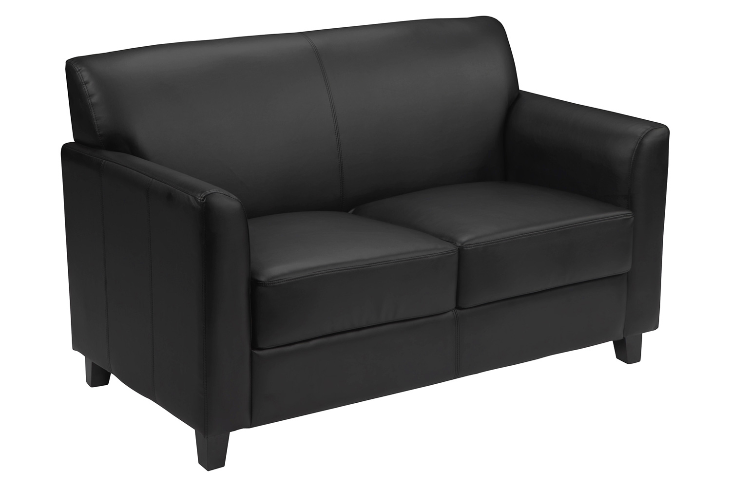 BLNK HERCULES Diplomat Series LeatherSoft Loveseat - Black