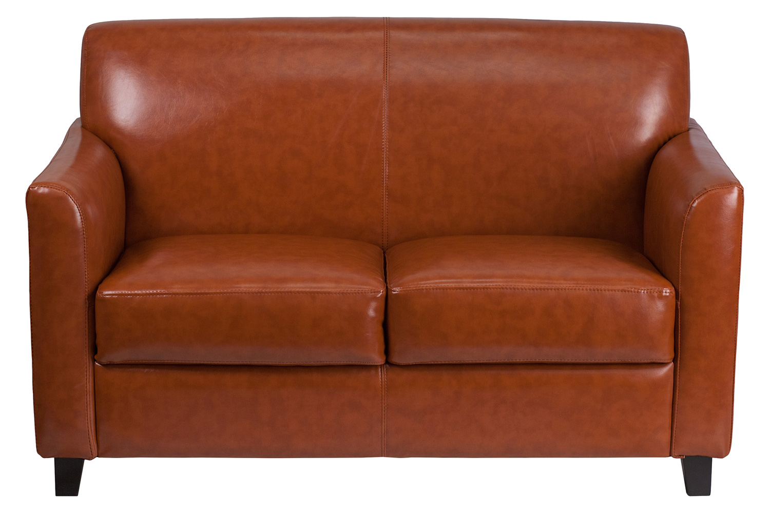 BLNK HERCULES Diplomat Series LeatherSoft Loveseat - Cognac