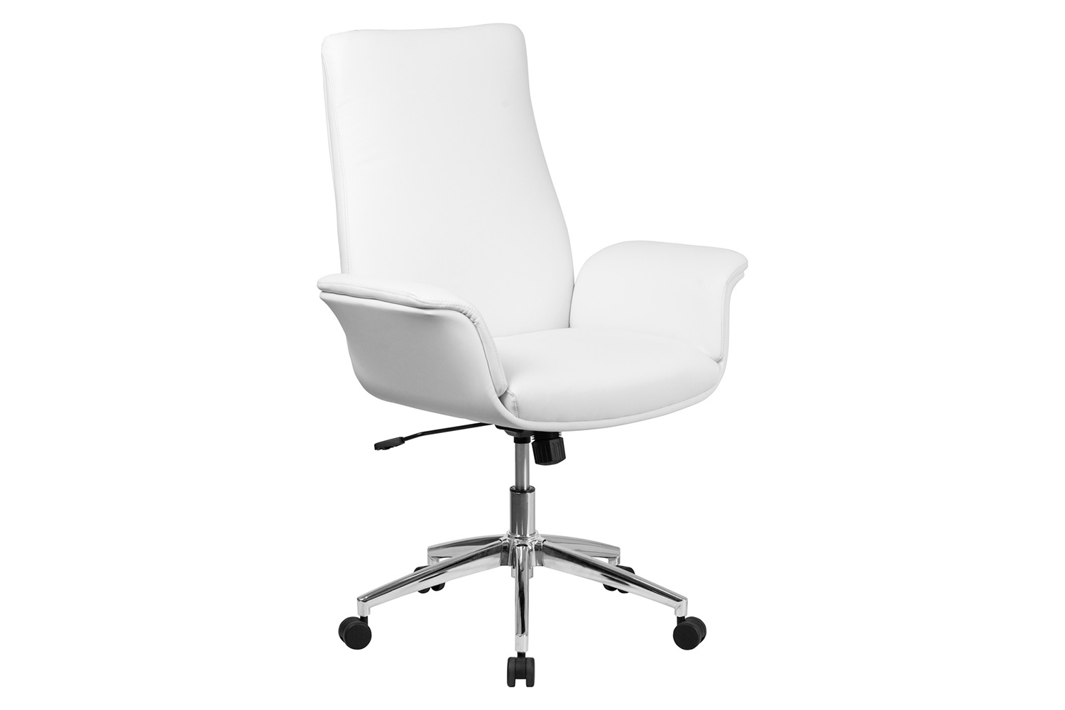 BLNK - Hansel LeatherSoft Mid-Back Executive Swivel Office Chair with Flared Arms