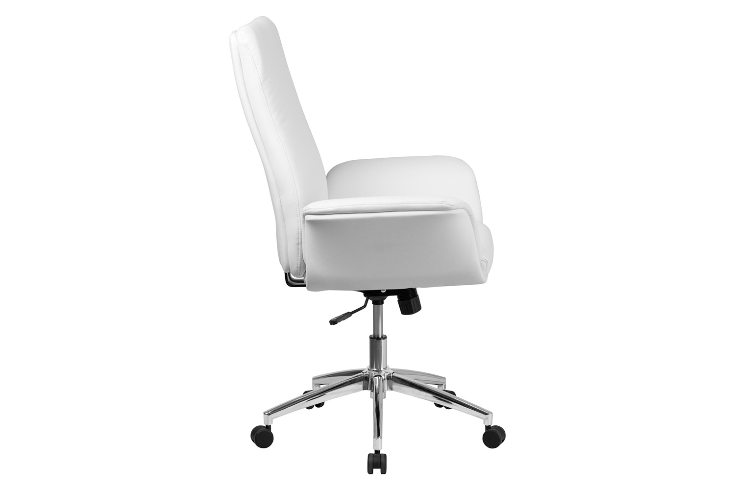 BLNK - Hansel LeatherSoft Mid-Back Executive Swivel Office Chair with Flared Arms