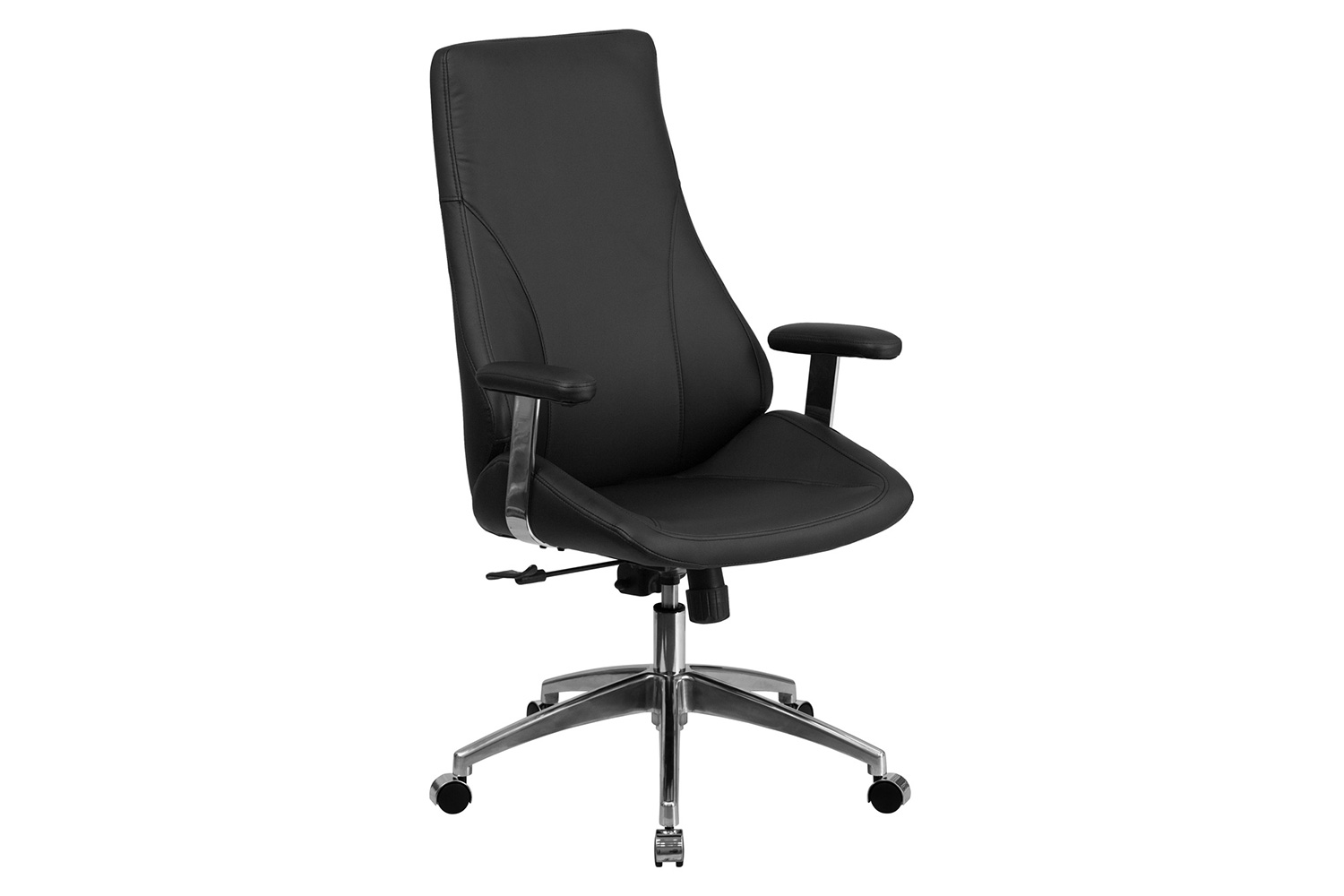 BLNK - Hansel LeatherSoft High-Back Smooth Upholstered Executive Swivel Office Chair with Arms