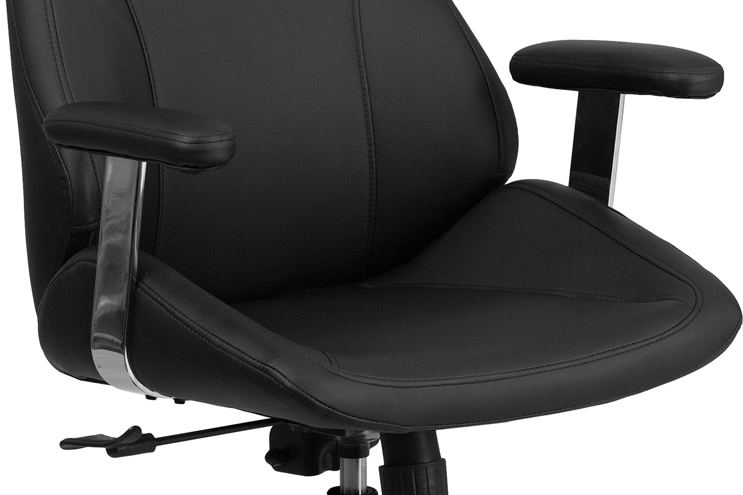 BLNK - Hansel LeatherSoft High-Back Smooth Upholstered Executive Swivel Office Chair with Arms