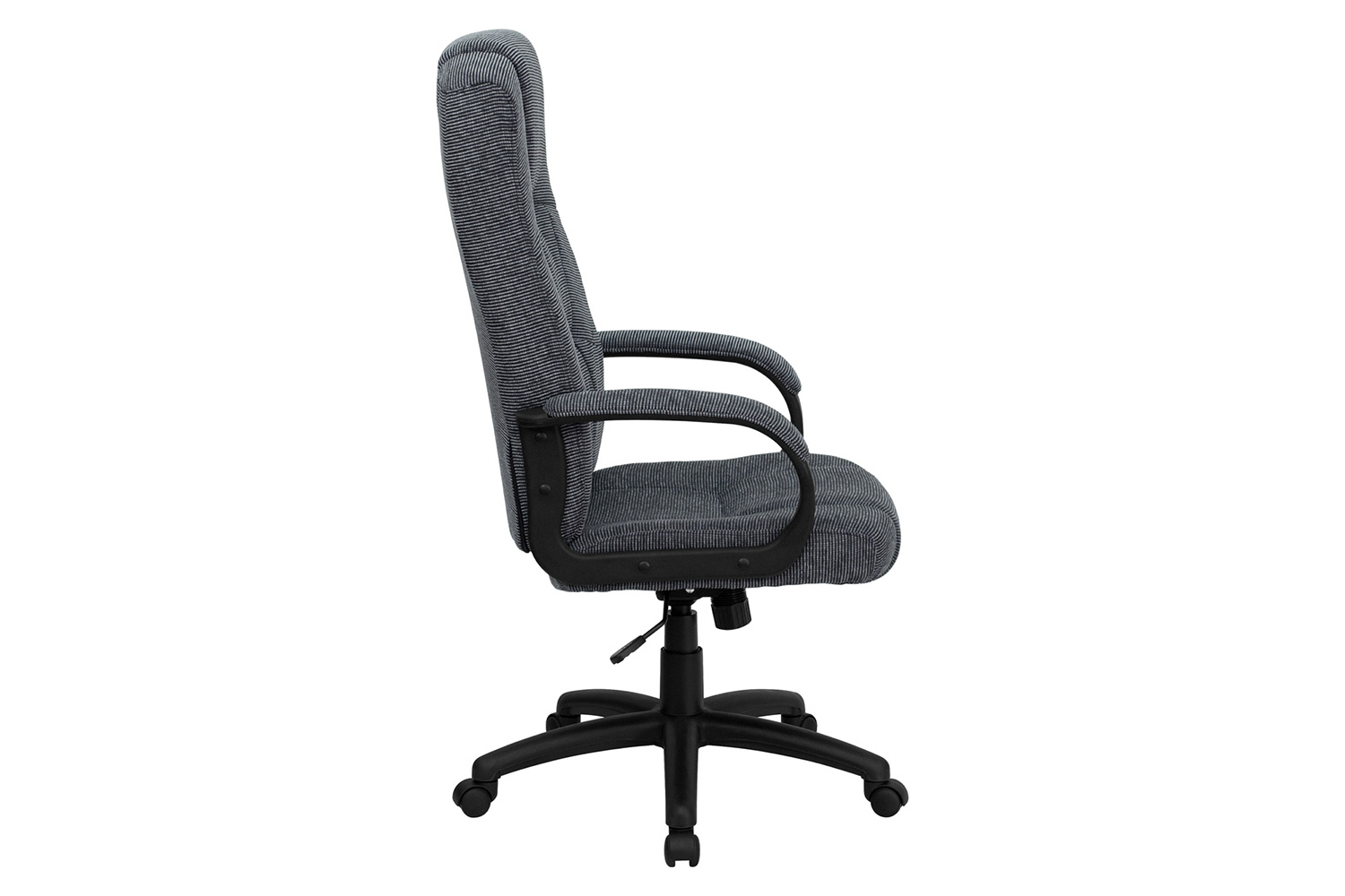 BLNK Rochelle Fabric High-Back Executive Swivel Office Chair with Arms - Gray