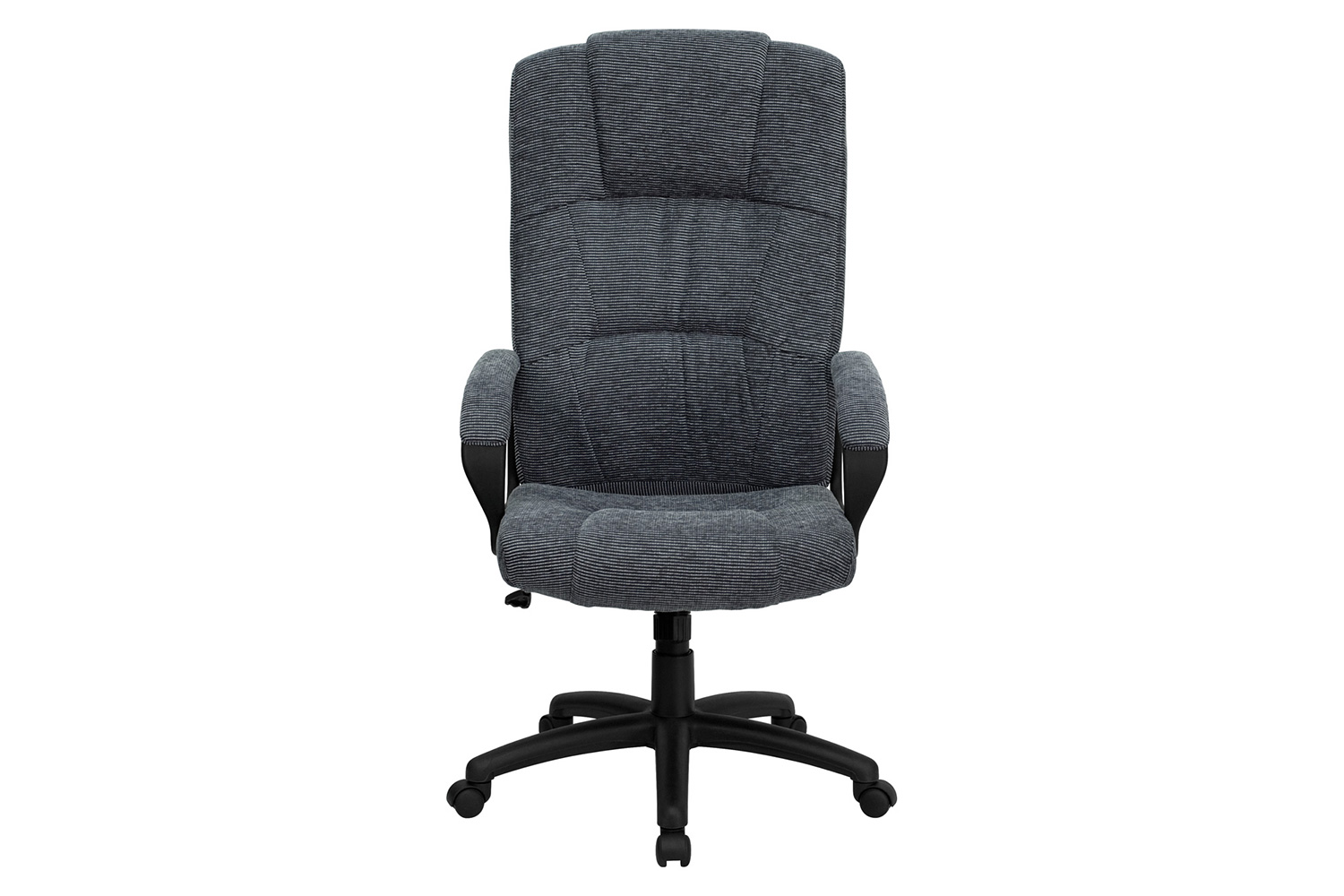 BLNK Rochelle Fabric High-Back Executive Swivel Office Chair with Arms - Gray