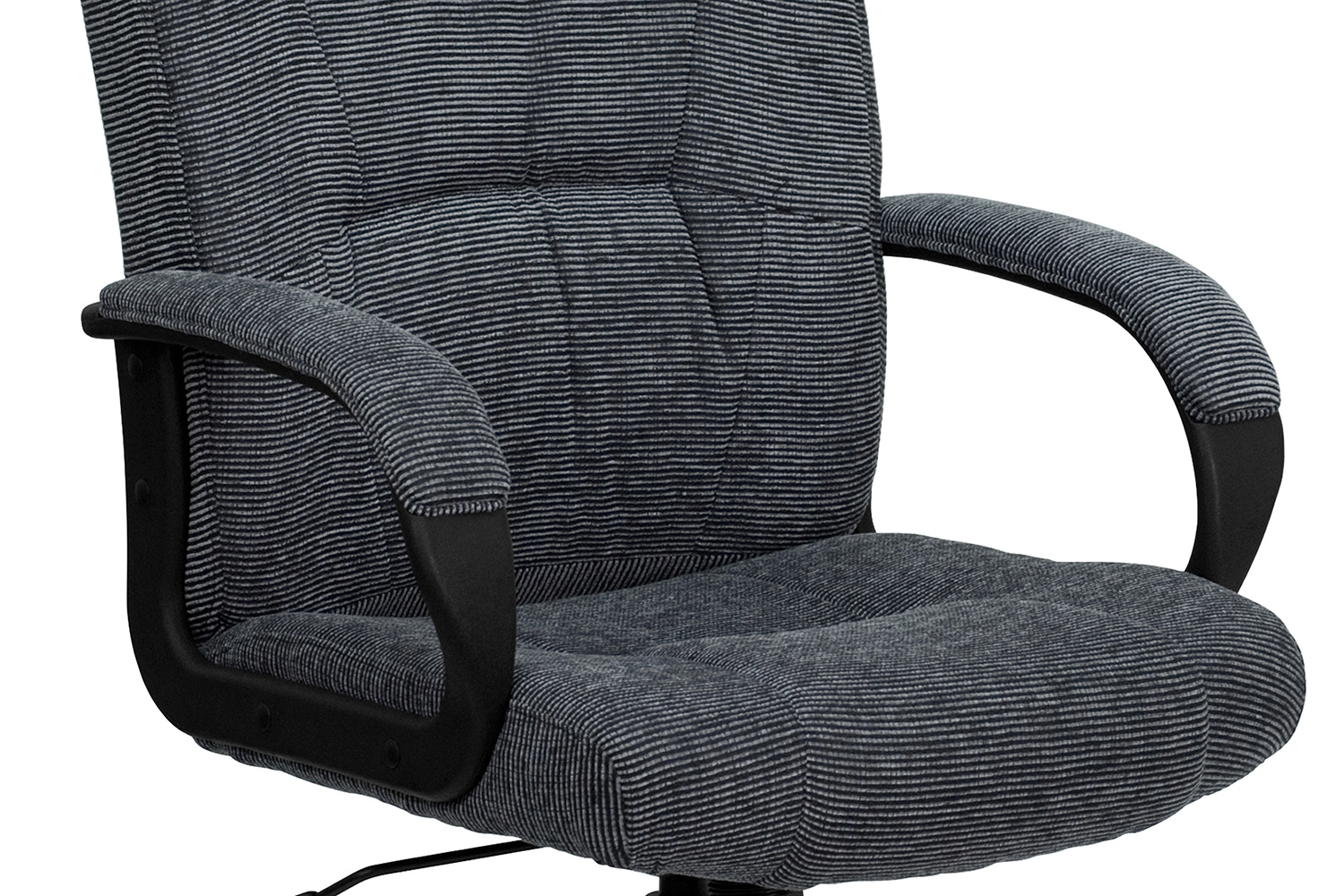 BLNK Rochelle Fabric High-Back Executive Swivel Office Chair with Arms - Gray