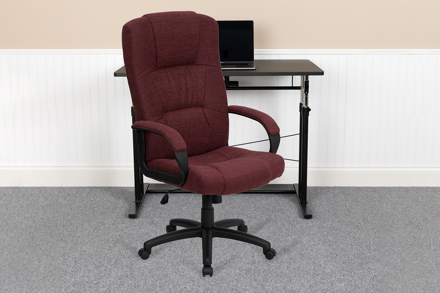 BLNK Rochelle Fabric High-Back Executive Swivel Office Chair with Arms