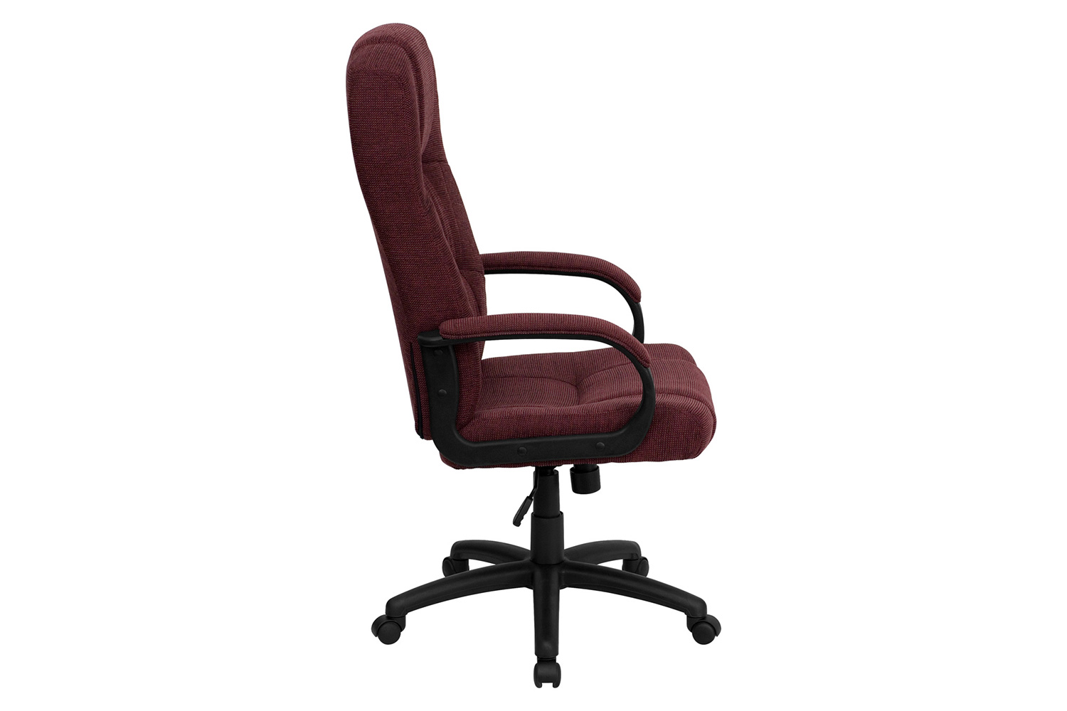 BLNK Rochelle Fabric High-Back Executive Swivel Office Chair with Arms - Burgundy