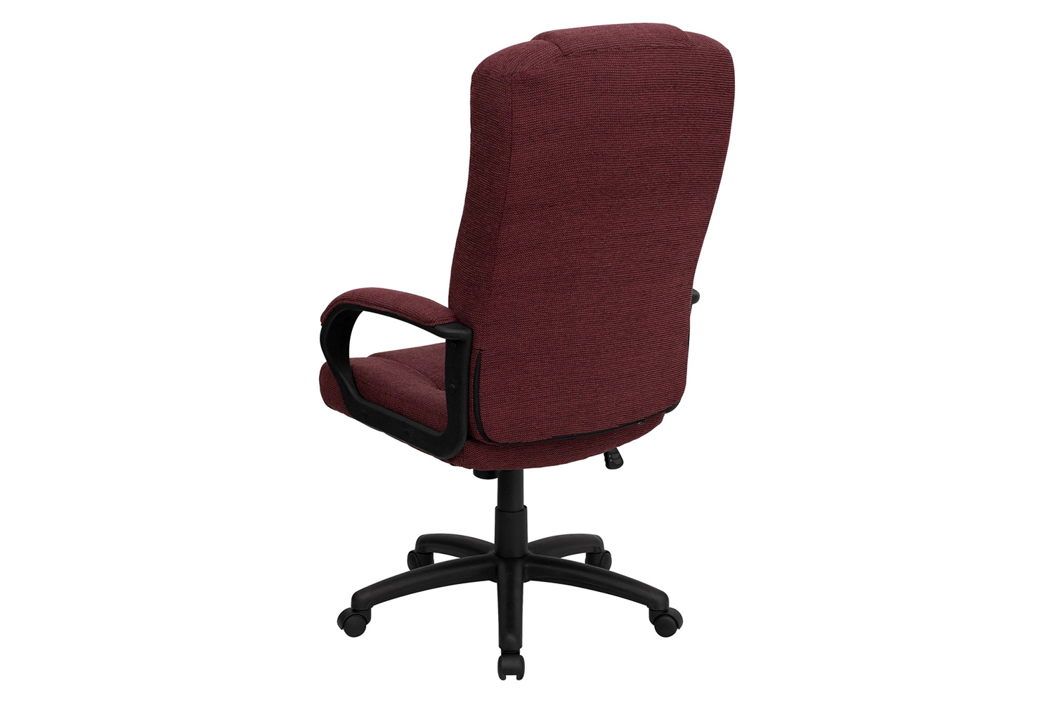 BLNK Rochelle Fabric High-Back Executive Swivel Office Chair with Arms - Burgundy