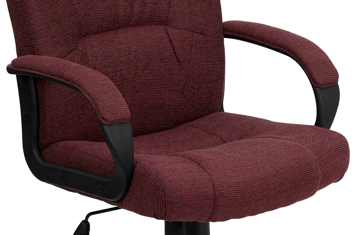 BLNK Rochelle Fabric High-Back Executive Swivel Office Chair with Arms - Burgundy