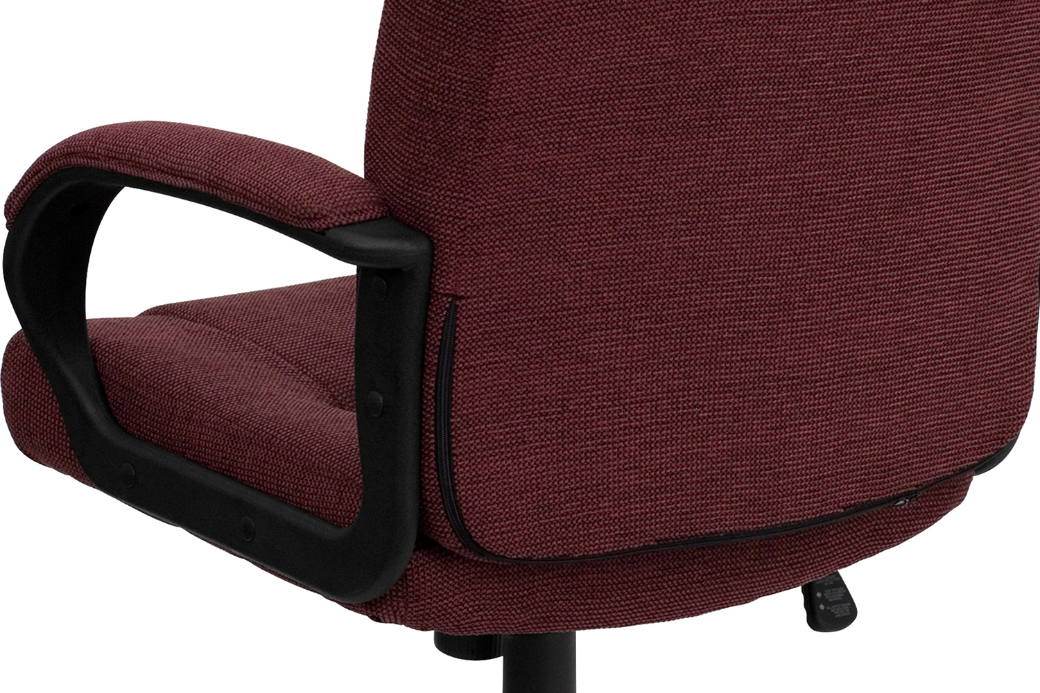 BLNK Rochelle Fabric High-Back Executive Swivel Office Chair with Arms - Burgundy