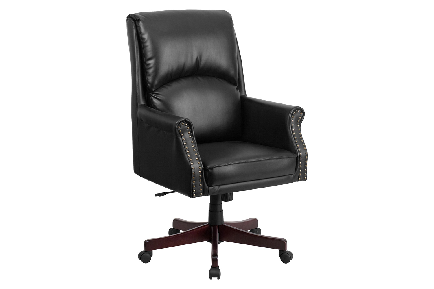 BLNK Hansel LeatherSoft High-Back Pillow Back Executive Swivel Office Chair with Arms