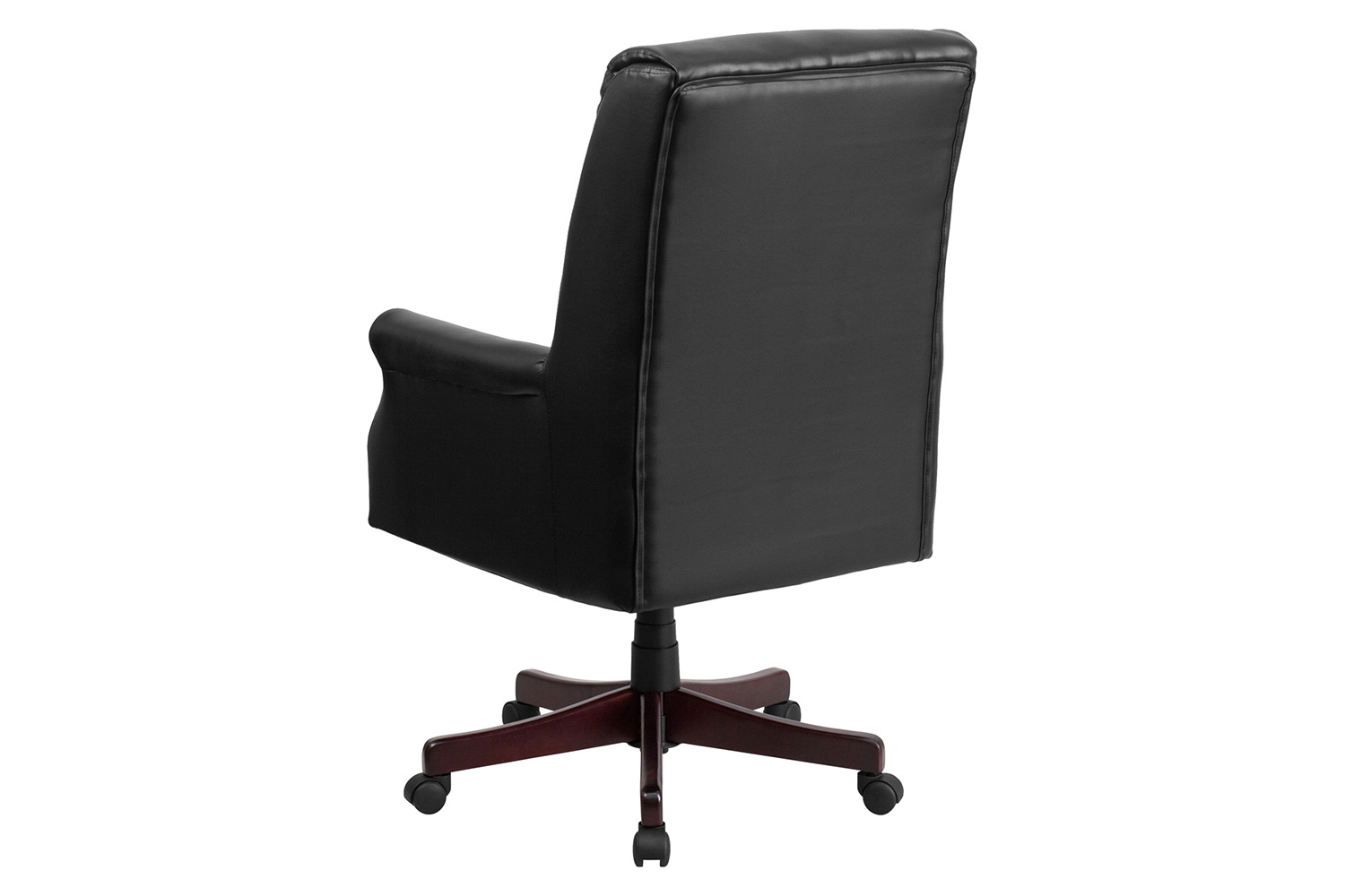 BLNK Hansel LeatherSoft High-Back Pillow Back Executive Swivel Office Chair with Arms - Black