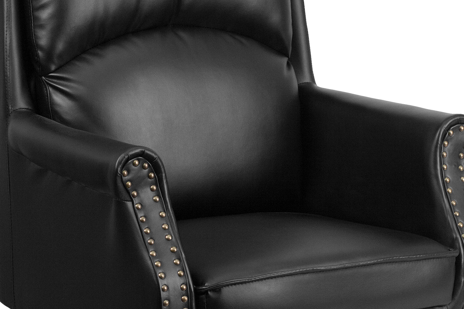 BLNK Hansel LeatherSoft High-Back Pillow Back Executive Swivel Office Chair with Arms - Black