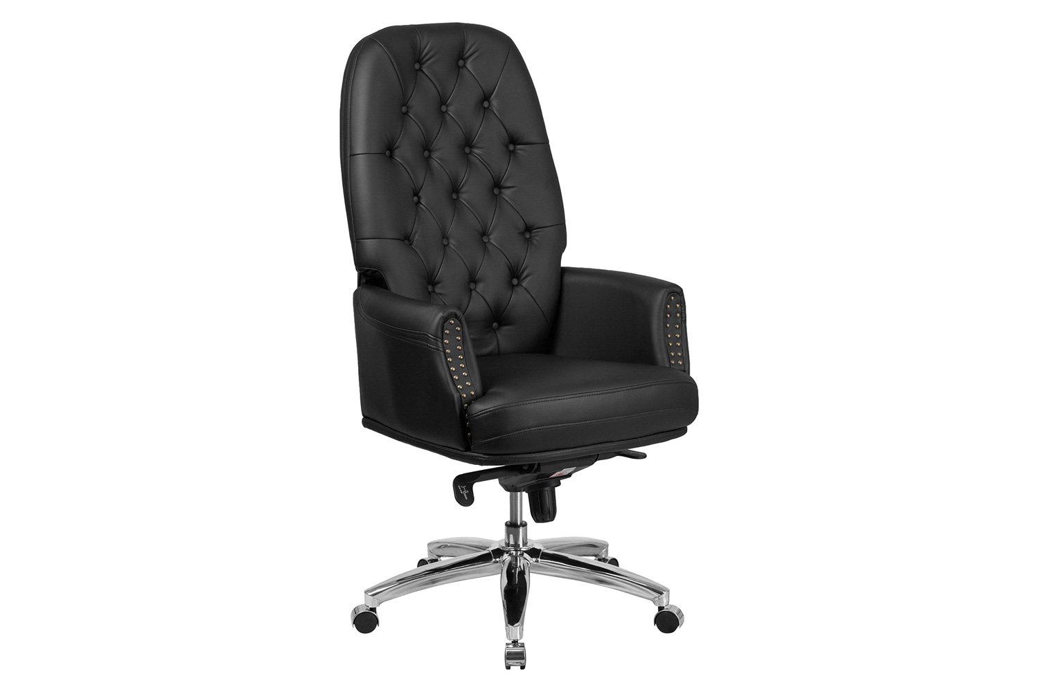 BLNK Hansel LeatherSoft High-Back Traditional Tufted Multifunction Executive Swivel Ergonomic Office Chair with Arms