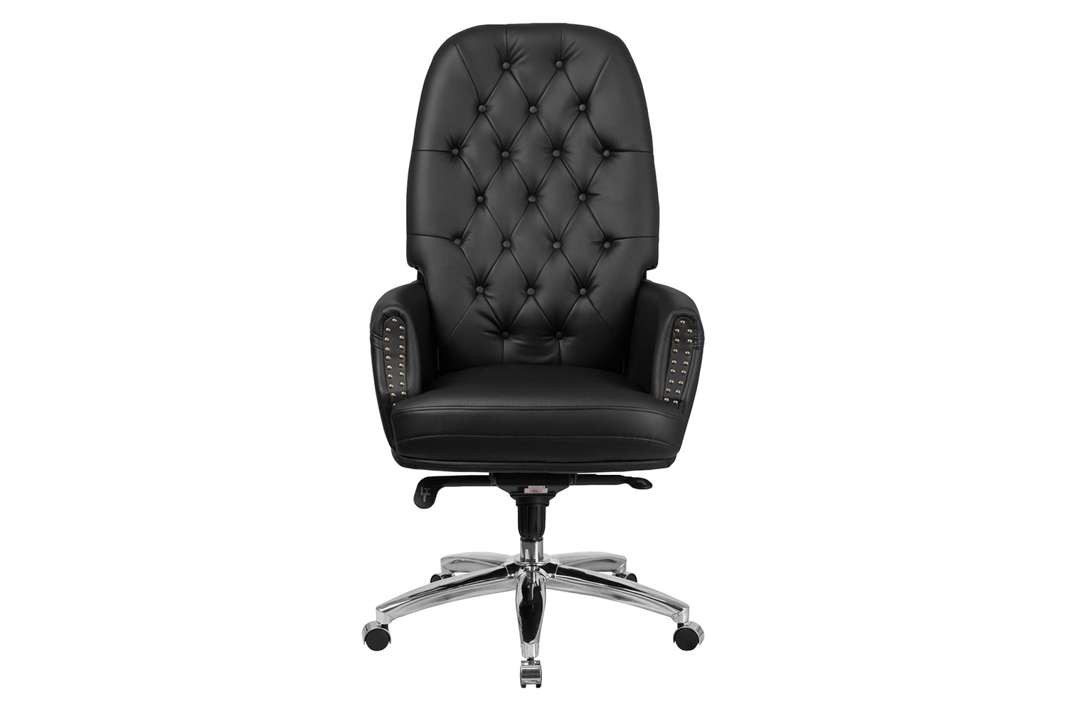 BLNK Hansel LeatherSoft High-Back Traditional Tufted Multifunction Executive Swivel Ergonomic Office Chair with Arms - Black