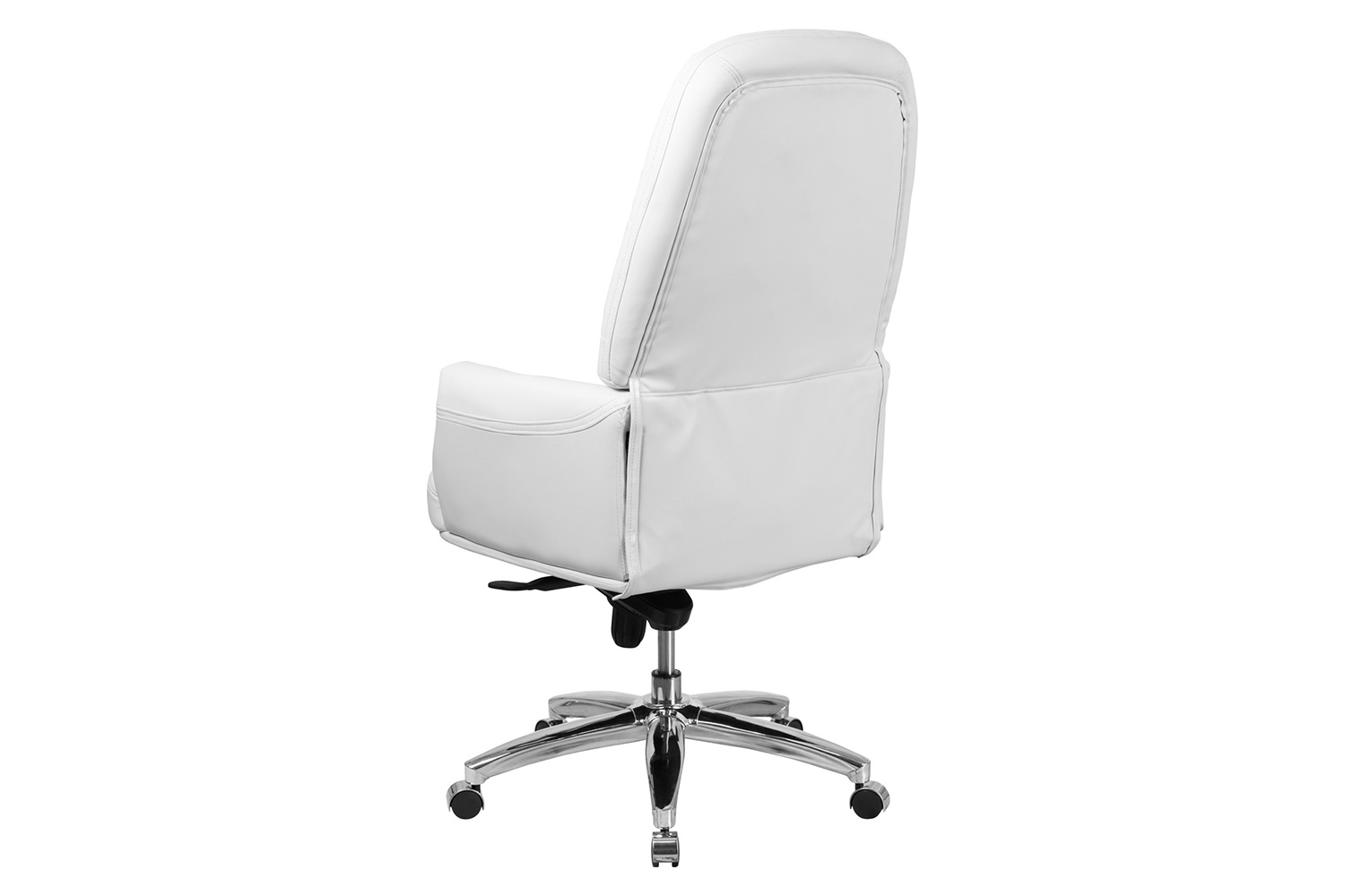 BLNK Hansel LeatherSoft High-Back Traditional Tufted Multifunction Executive Swivel Ergonomic Office Chair with Arms - White