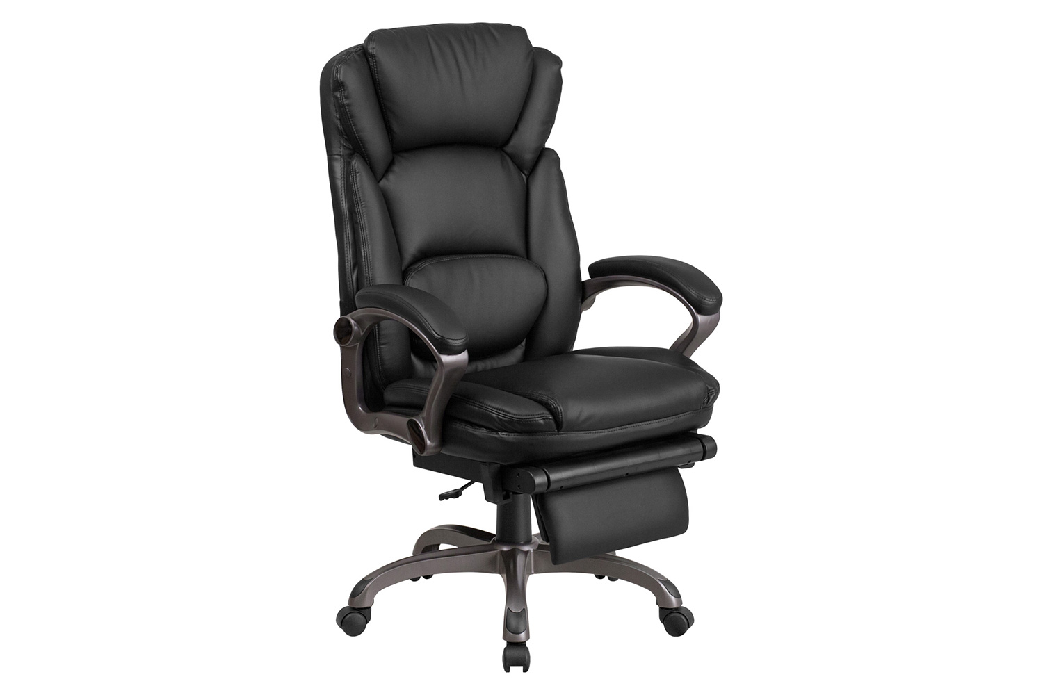 BLNK - Martin LeatherSoft High-Back Executive Reclining Ergonomic Swivel Office Chair with Outer Lumbar Cushion and Arms