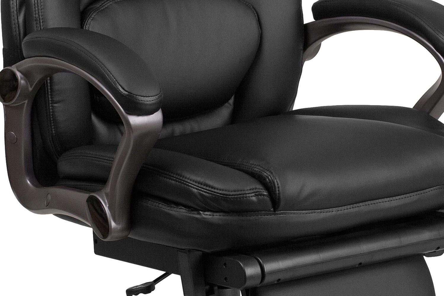 BLNK - Martin LeatherSoft High-Back Executive Reclining Ergonomic Swivel Office Chair with Outer Lumbar Cushion and Arms