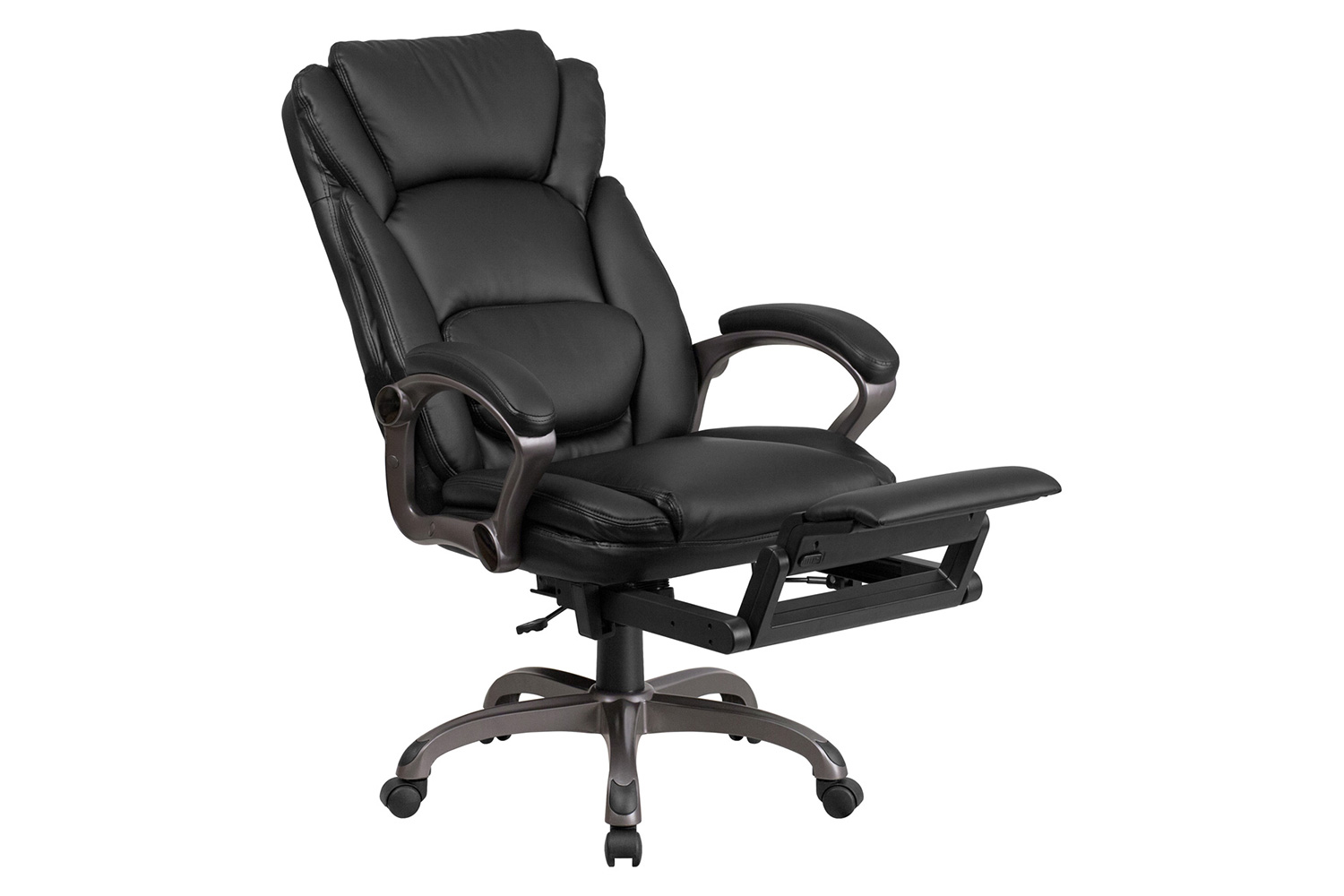 BLNK - Martin LeatherSoft High-Back Executive Reclining Ergonomic Swivel Office Chair with Outer Lumbar Cushion and Arms