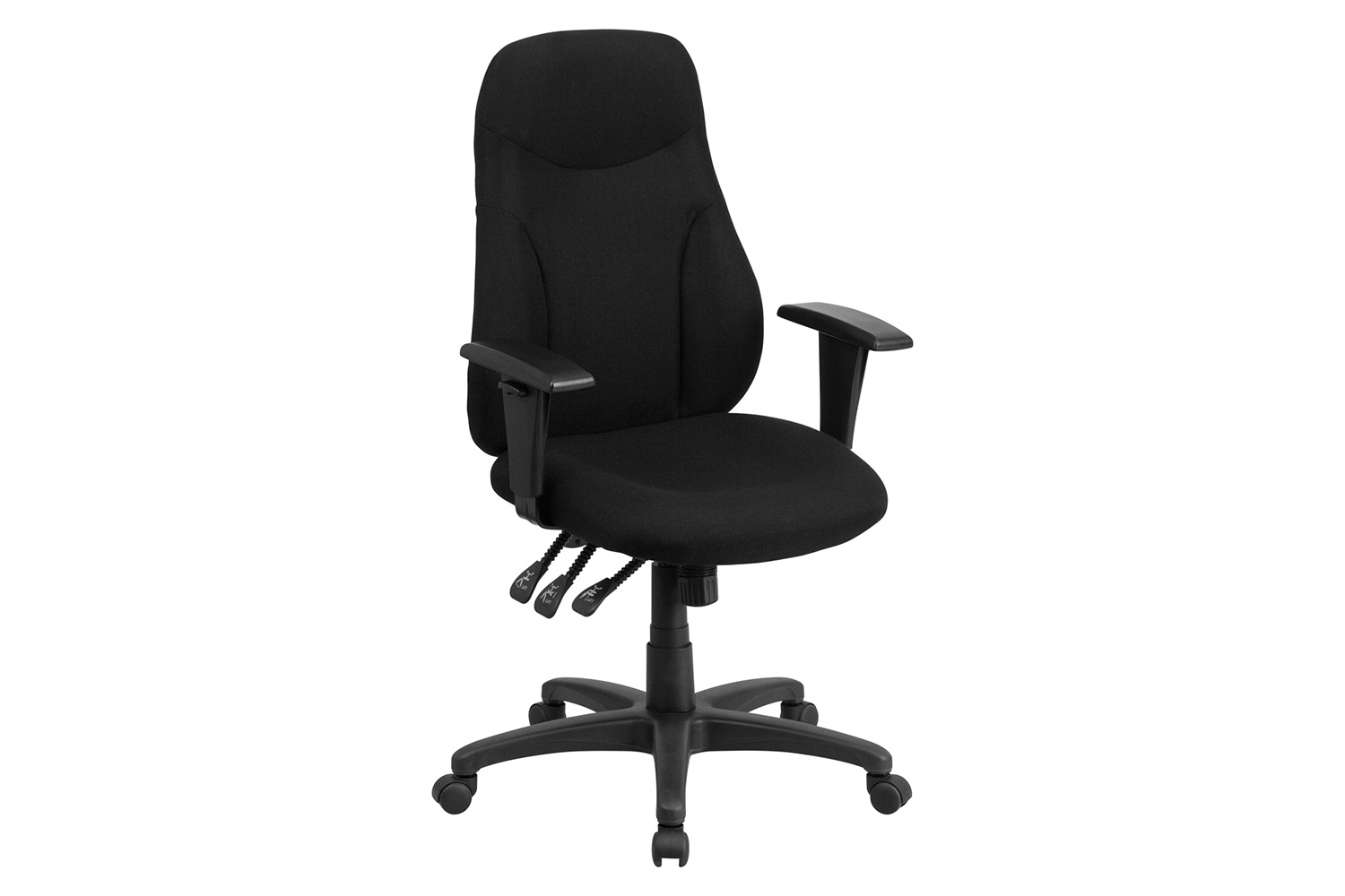 BLNK Hughes Fabric High-Back Multifunction Swivel Ergonomic Task Office Chair - with Adjustable Arms