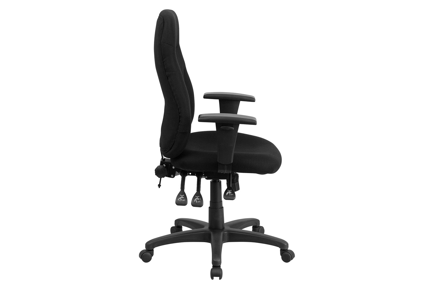 BLNK Hughes Fabric High-Back Multifunction Swivel Ergonomic Task Office Chair - with Adjustable Arms