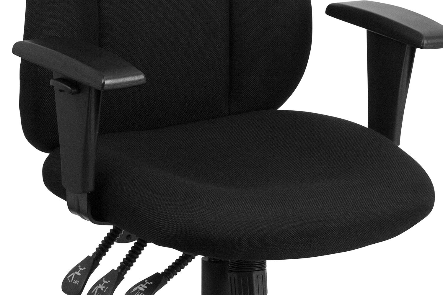 BLNK Hughes Fabric High-Back Multifunction Swivel Ergonomic Task Office Chair - with Adjustable Arms