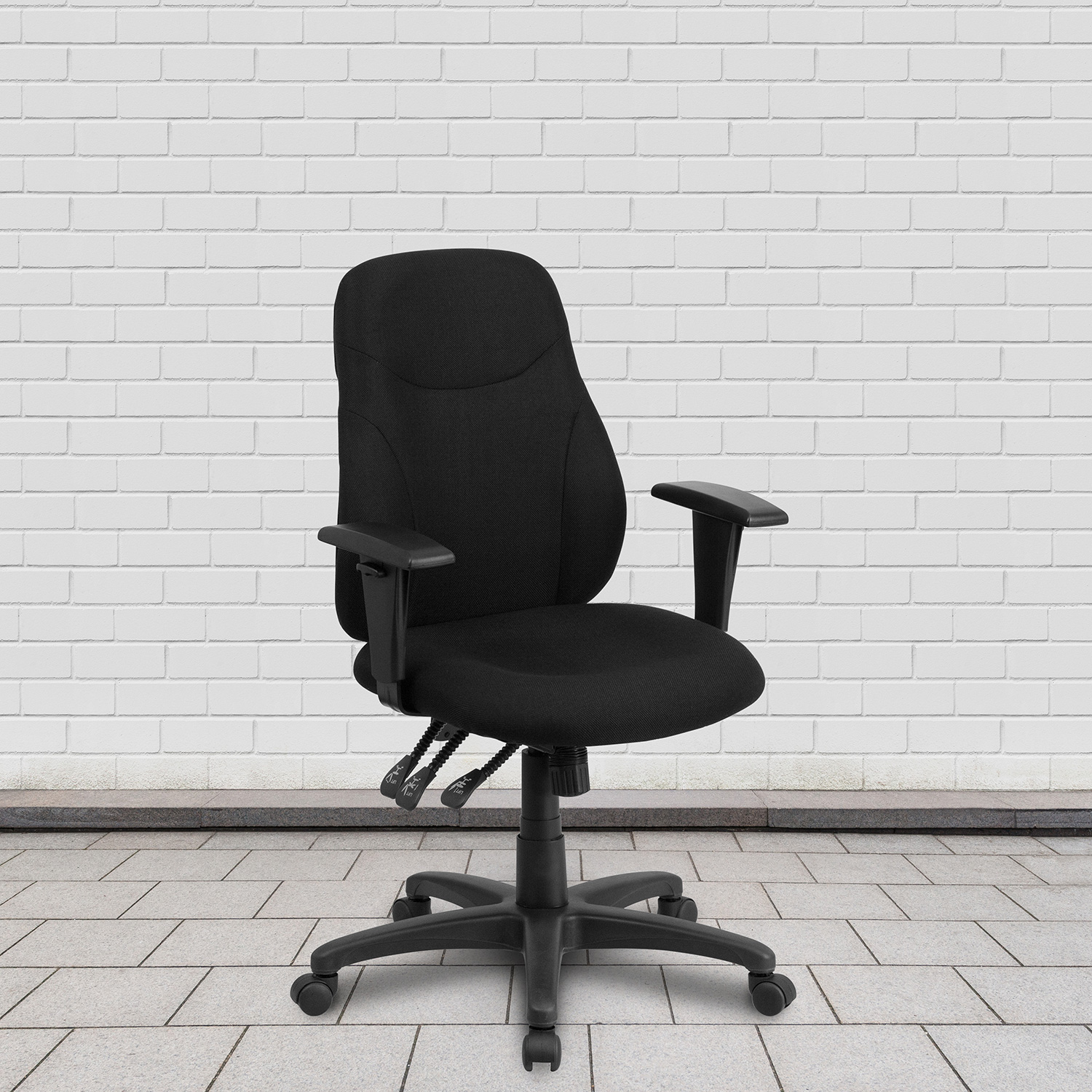 BLNK Brandy Fabric Mid-Back Multifunction Swivel Ergonomic Task Office Chair