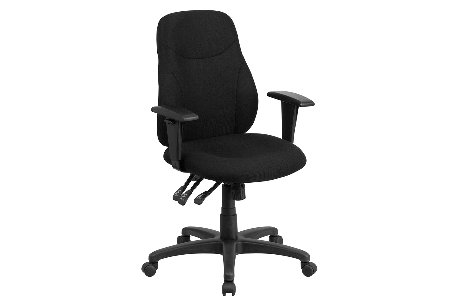 BLNK Brandy Fabric Mid-Back Multifunction Swivel Ergonomic Task Office Chair - with Adjustable Arms