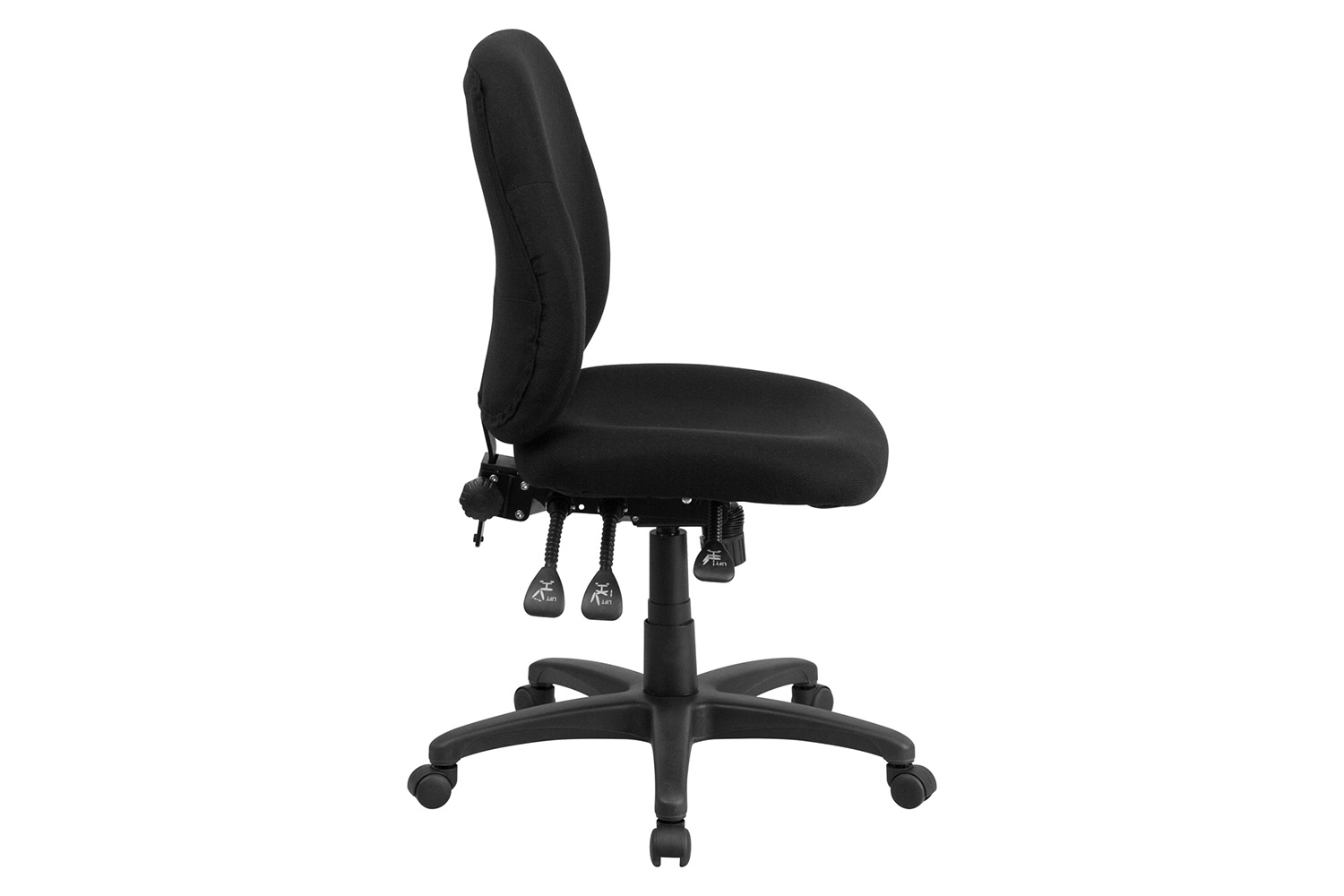 BLNK - Wade Fabric Mid-Back Multifunction Swivel Ergonomic Task Office Chair