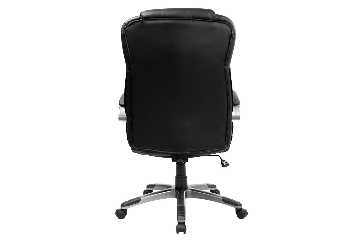 BLNK Hansel LeatherSoft High-Back Executive Swivel Office Chair with Titanium Nylon Base and Loop Arms - Black