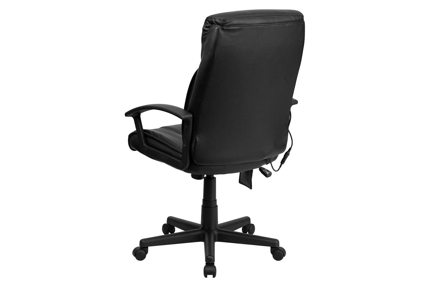 BLNK - Sumter LeatherSoft High-Back Ergonomic Massaging Executive Swivel Office Chair with Side Remote Pocket and Arms