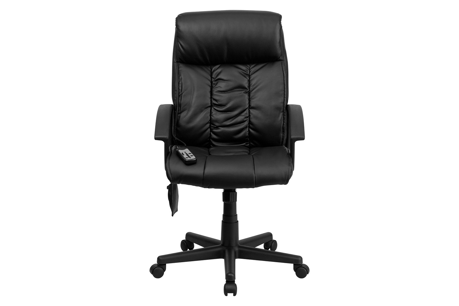 BLNK - Sumter LeatherSoft High-Back Ergonomic Massaging Executive Swivel Office Chair with Side Remote Pocket and Arms