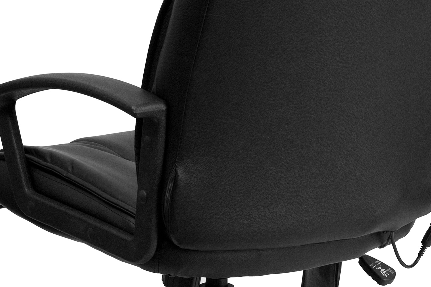 BLNK - Sumter LeatherSoft High-Back Ergonomic Massaging Executive Swivel Office Chair with Side Remote Pocket and Arms