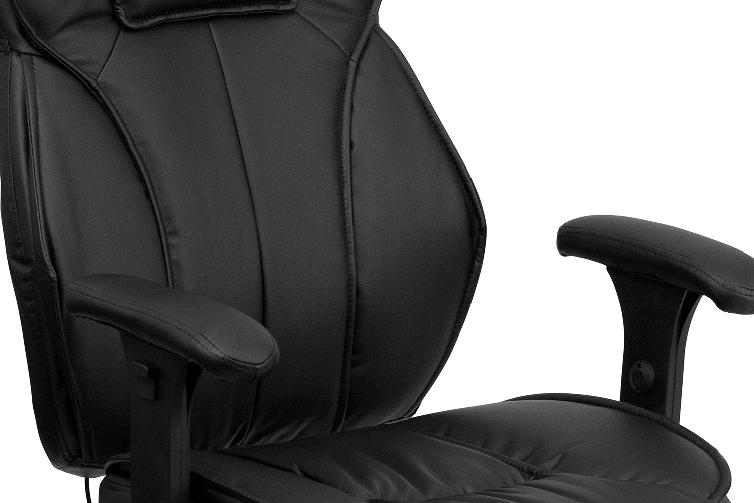 BLNK - Hansel LeatherSoft High-Back Multifunction Executive Swivel Ergonomic Office Chair with Lumbar Support Knob with Arms