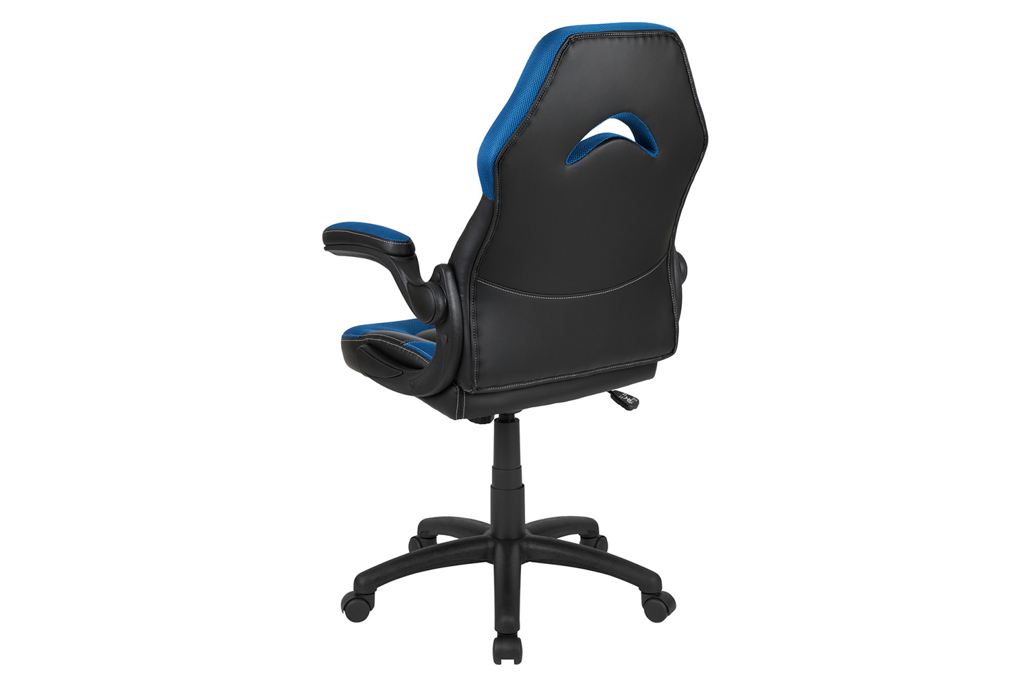 BLNK X10 Gaming Racing Office Ergonomic Computer PC Adjustable Swivel Chair with Flip-up Arms - Blue/Black