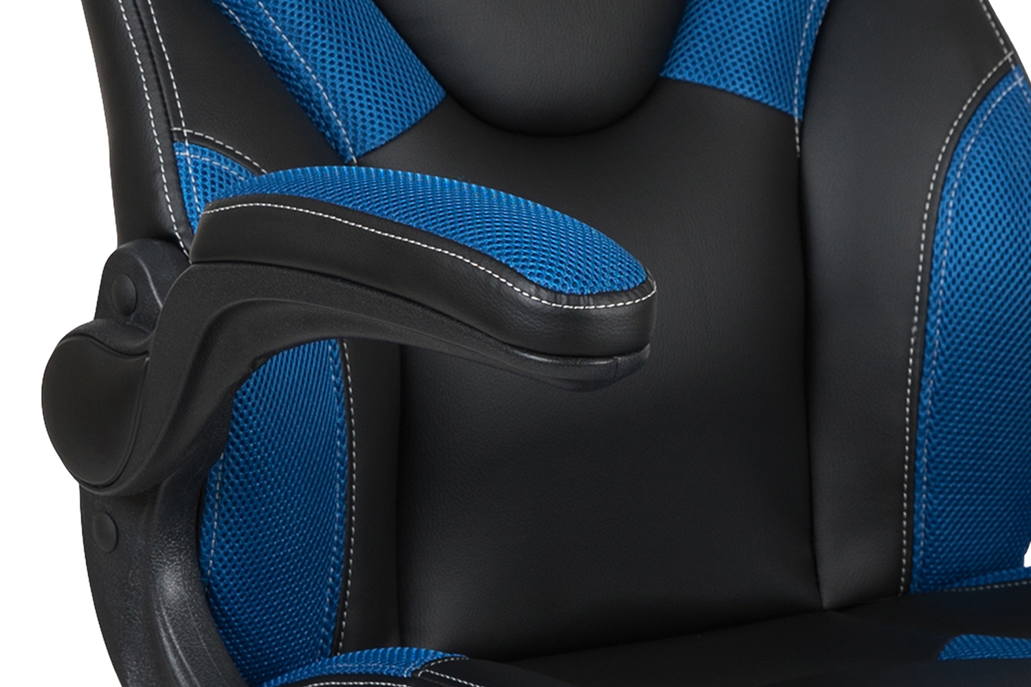 BLNK X10 Gaming Racing Office Ergonomic Computer PC Adjustable Swivel Chair with Flip-up Arms - Blue/Black