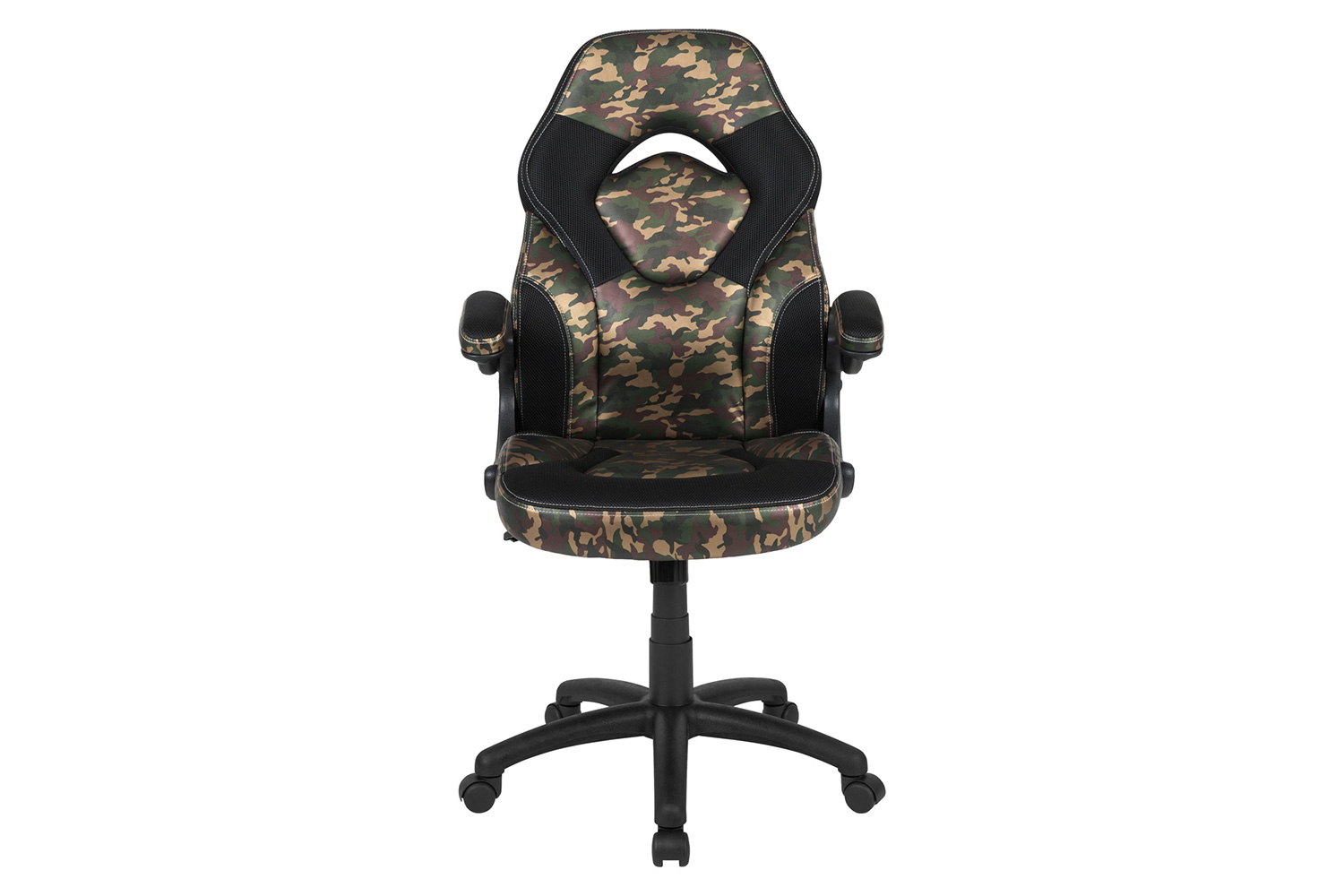 BLNK X10 Gaming Racing Office Ergonomic Computer PC Adjustable Swivel Chair with Flip-up Arms - Camouflage/Black