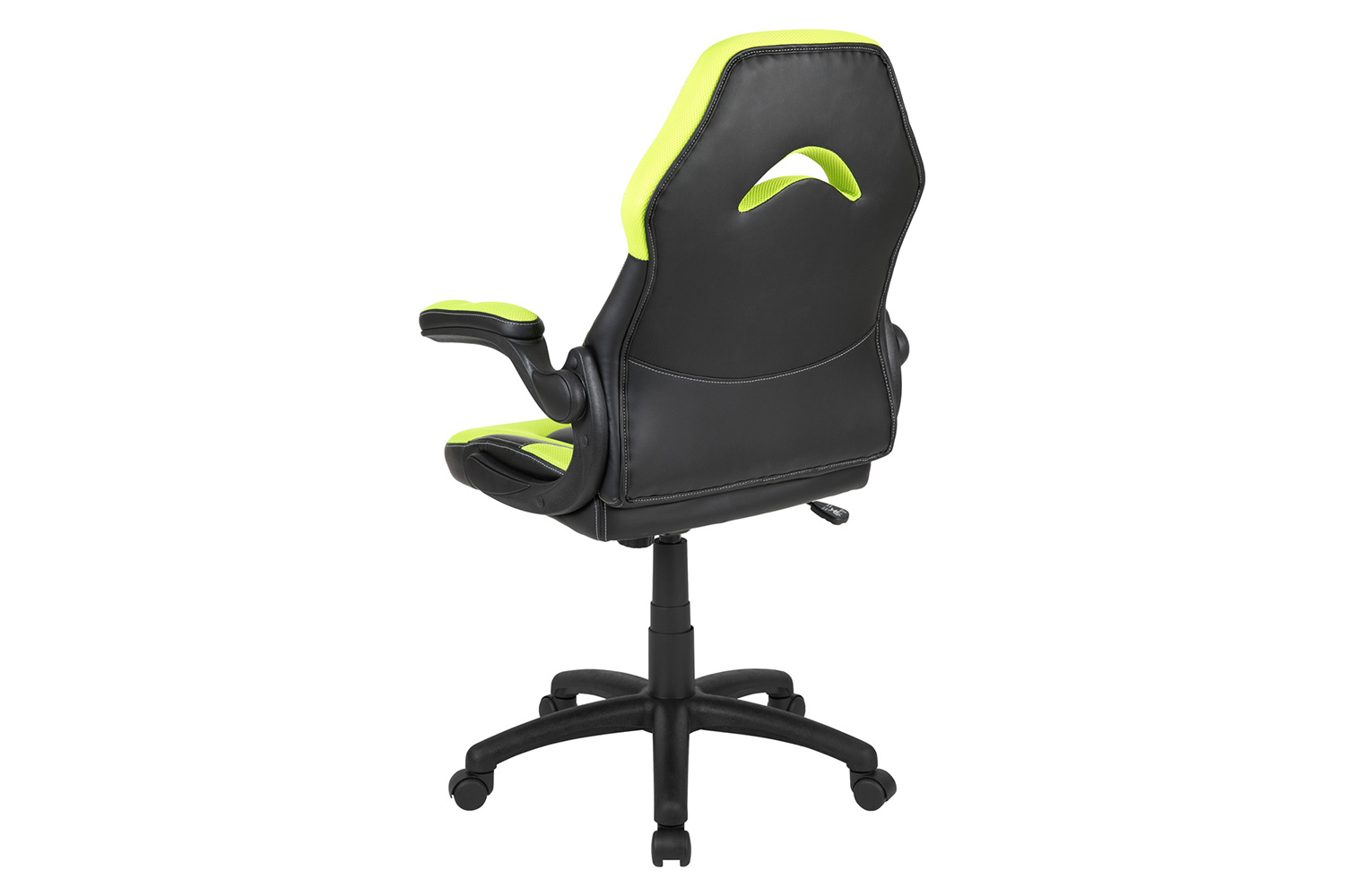 BLNK X10 Gaming Racing Office Ergonomic Computer PC Adjustable Swivel Chair with Flip-up Arms - Neon Green/Black