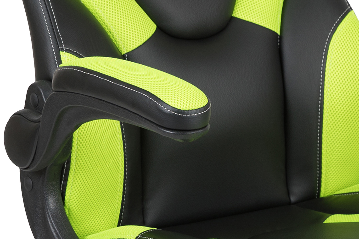 BLNK X10 Gaming Racing Office Ergonomic Computer PC Adjustable Swivel Chair with Flip-up Arms - Neon Green/Black