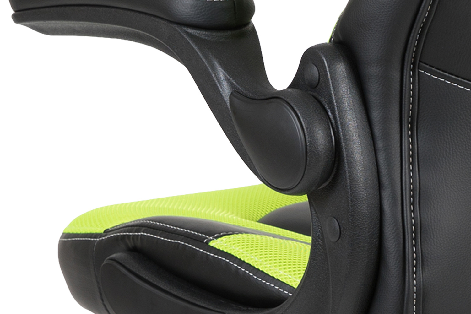 BLNK X10 Gaming Racing Office Ergonomic Computer PC Adjustable Swivel Chair with Flip-up Arms - Neon Green/Black