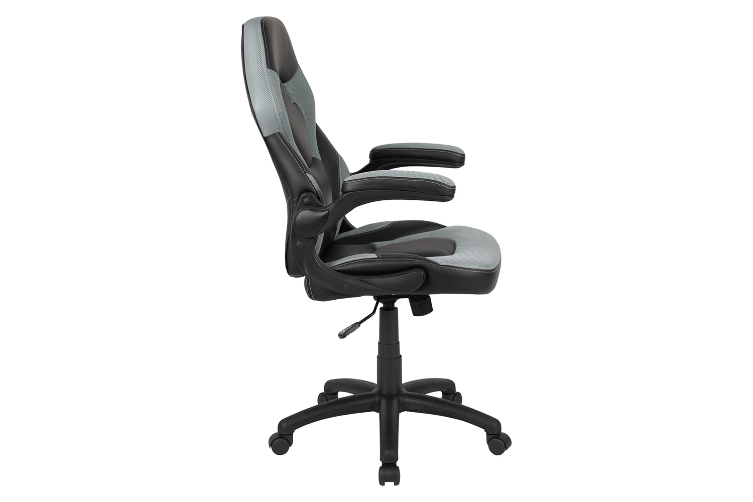 BLNK X10 Gaming Racing Office Ergonomic Computer PC Adjustable Swivel Chair with Flip-up Arms - Gray/Black