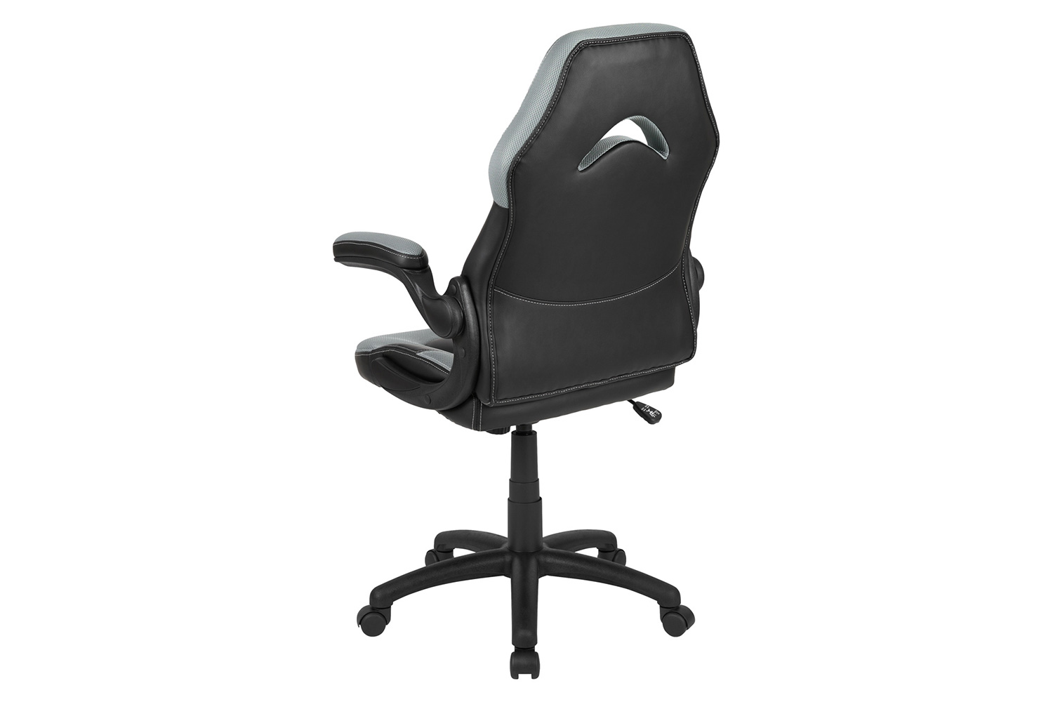 BLNK X10 Gaming Racing Office Ergonomic Computer PC Adjustable Swivel Chair with Flip-up Arms - Gray/Black