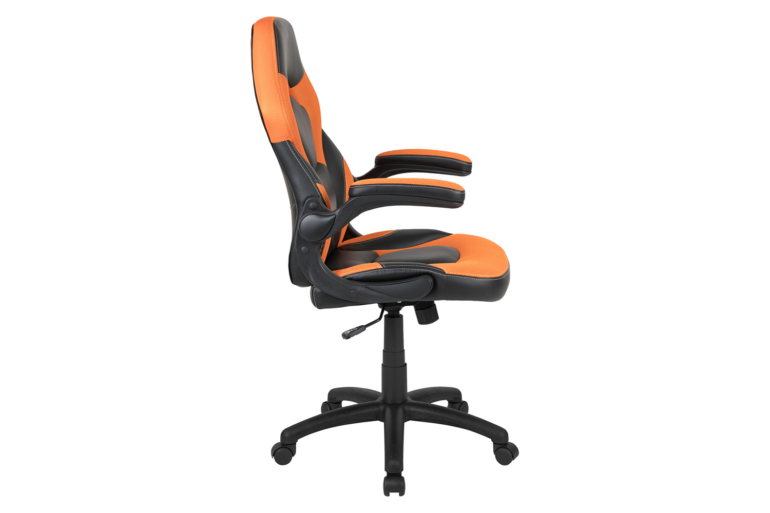 BLNK X10 Gaming Racing Office Ergonomic Computer PC Adjustable Swivel Chair with Flip-up Arms - Orange/Black