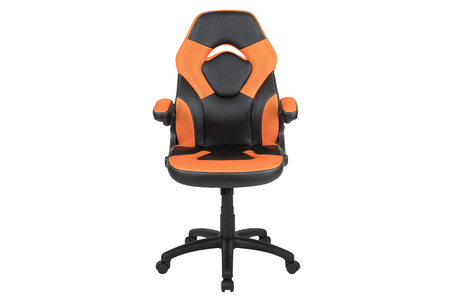 BLNK X10 Gaming Racing Office Ergonomic Computer PC Adjustable Swivel Chair with Flip-up Arms - Orange/Black